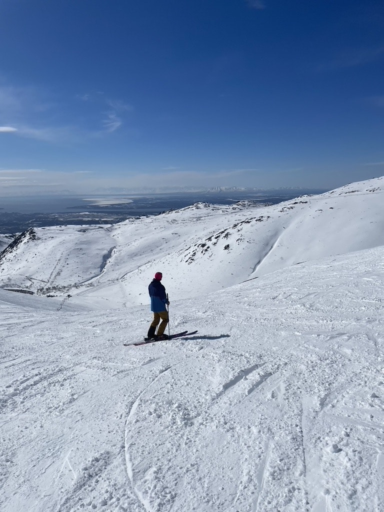 Stephen Day looks down Arctic Valley